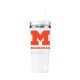 RFSJ White Stainless Tumbler w/straw