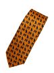 New Eagle Silk Tie Black