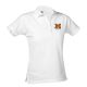Girls Short Sleeve Pique Polo White