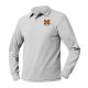 Unisex Long Sleeve Pique Polo Grey