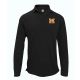 Unisex Long Sleeve Performance Polo Black