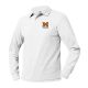 Unisex Long Sleeve Pique Polo White